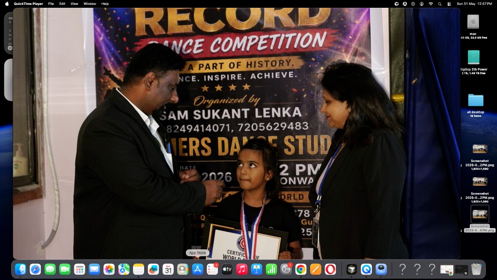 Young dancer awarded world record certificate at Dreamers Dance Studio